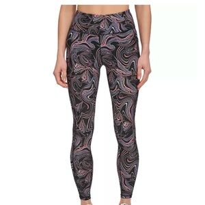 Black & Multi Swirl Print Leggings